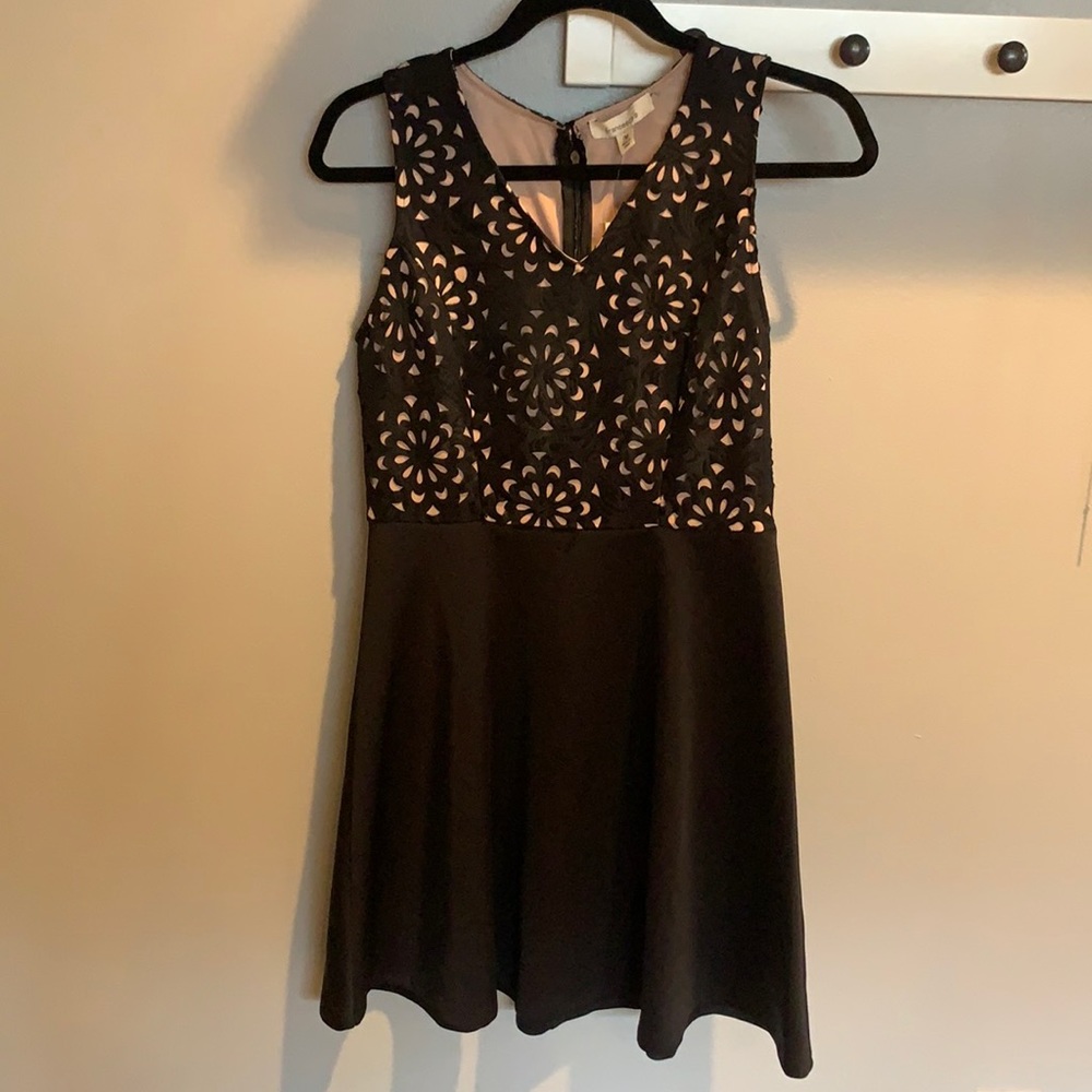 Black dress with lace detail